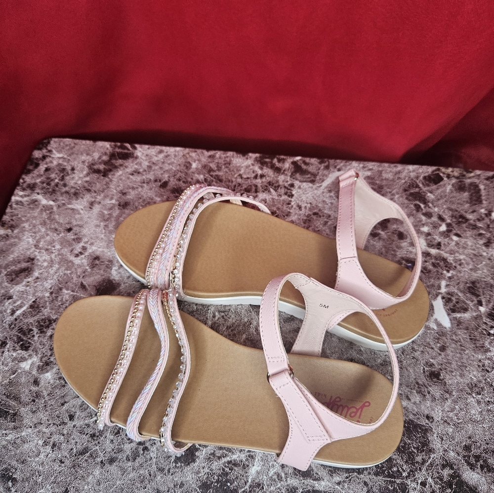 New Jellypop Frankie Light Pink Strappy Sandal Girls Size 5